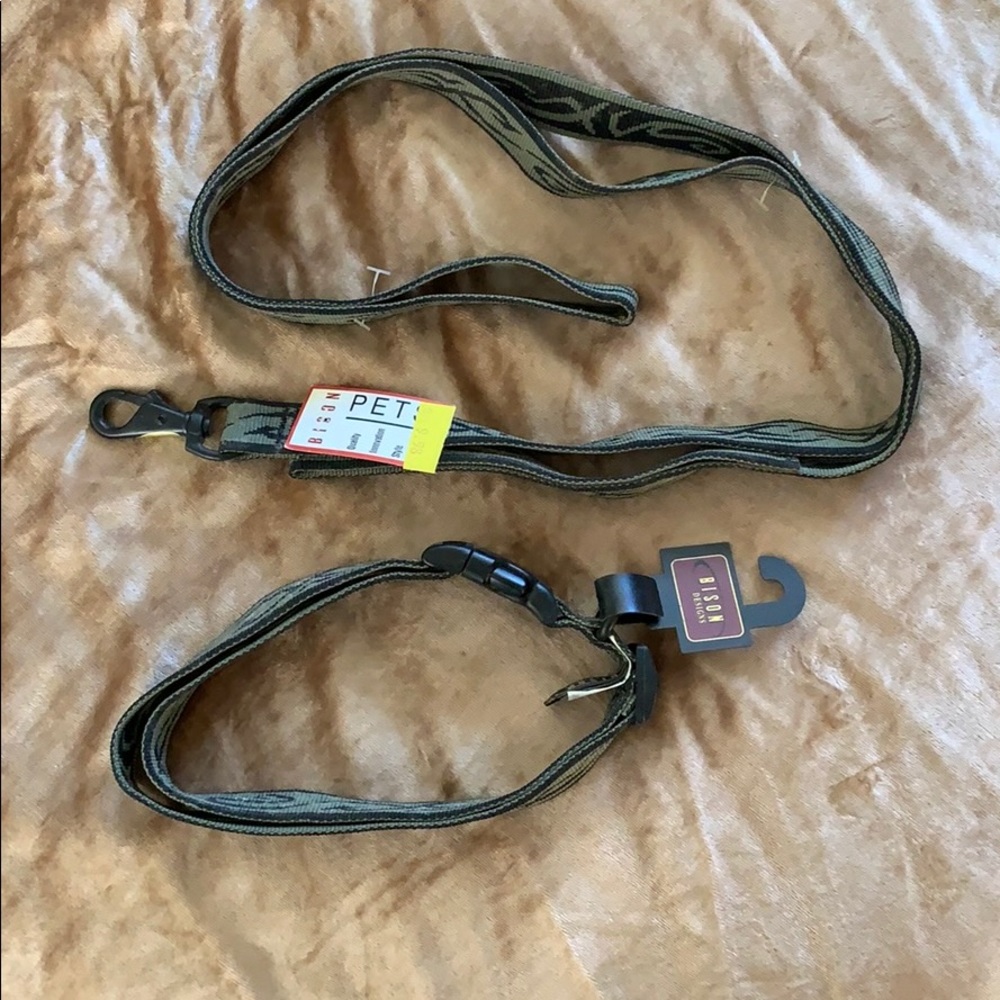 DOG COLLAR & LEASH, matching, new w/ original tags